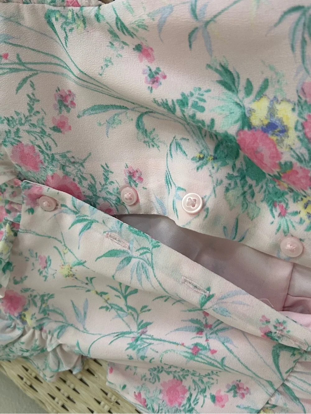 Janie and Jack floral ruffle detail romper